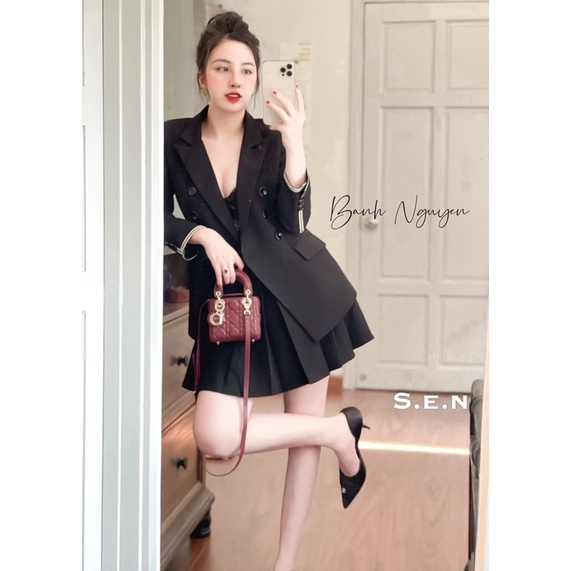 Set áo vest + chân váy