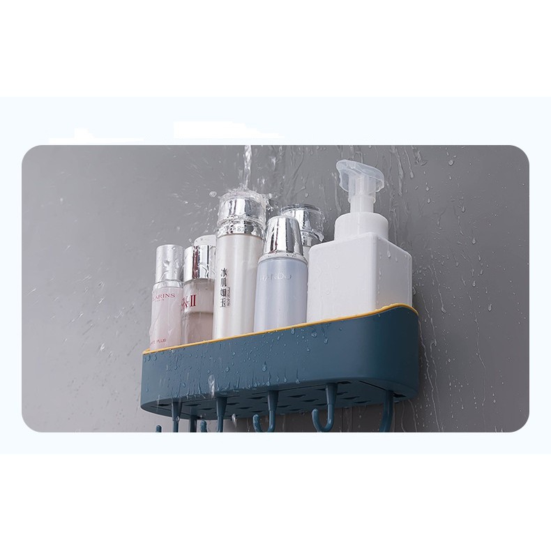 Sỉ 10 kệ để đồ nhà bếp, phòng tắm có móc treo cao cấp