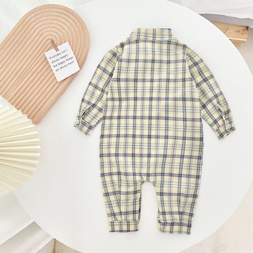 Sanlutoz Đứa bé Những cậu bé Rompers Thời trang Kẻ sọc Tay áo dài Dễ thương