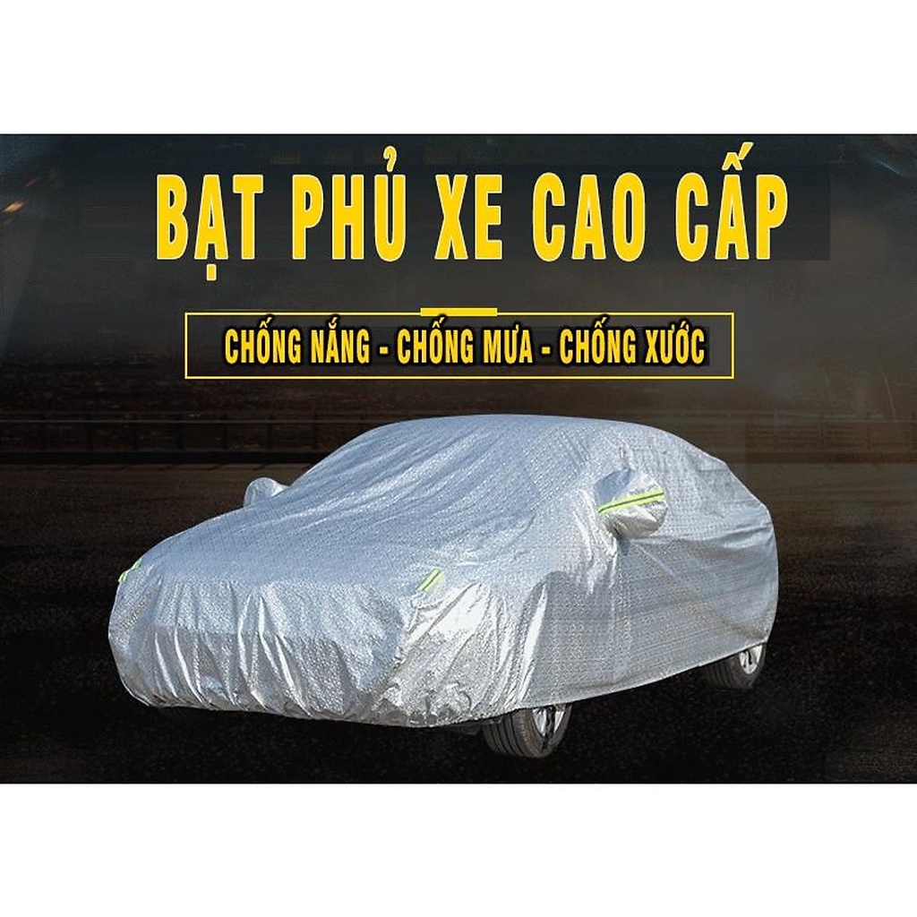 Bạt phủ xe ô tô 3 LỚP cao cấp, cho xe ôtô ĐỦ SIZE-phản quang,chống nóng, chống nước, có khóa kéo cánh cửa-ĐỔI TRẢ 1-1