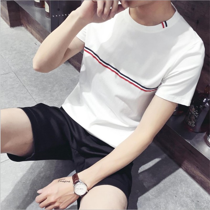 Áo T-shirt Áo phông nam, cổ tròn, cộc tay, ôm sát, thời trang, phong cách Hàn Quốc HÀNG XỊN
