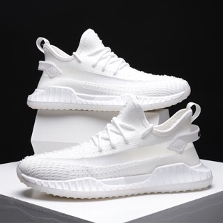 Giày Sneaker Nam Lưới Thoáng Khí (Trắng - Đen)