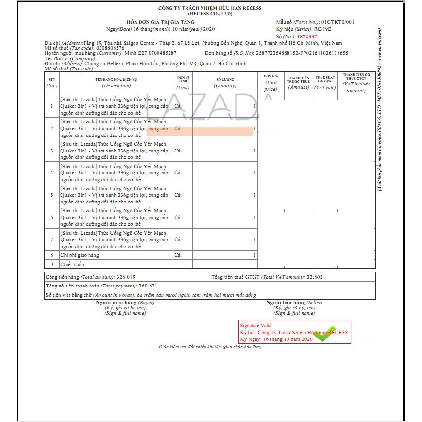 Thức uống yến mạch Quaker 3 in 1 Vị truyền thống Gói 420g | BigBuy360 - bigbuy360.vn