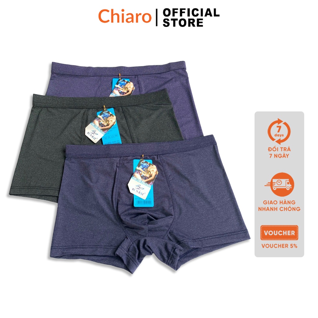 Quần boxer nam quần lót sịp đùi vải thun lạnh thoáng khí co giãn 4 chiều cao cấp Chiaro