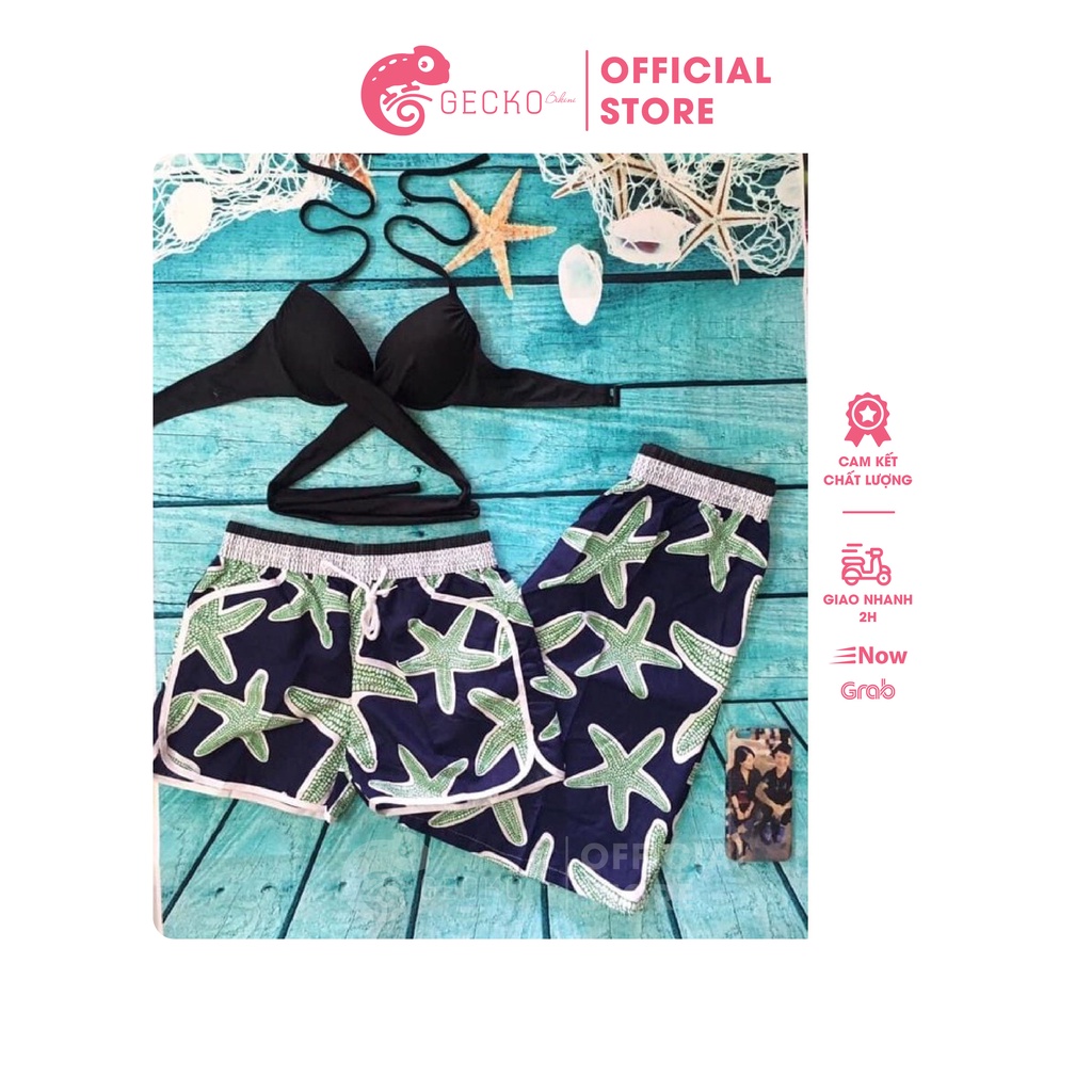 Bikini Đồ Bơi Set Couple Quần Cặp Đi Biển GK0318 Đồ Bơi Nam Nữ (Ảnh Thật), Không Kèm Áo