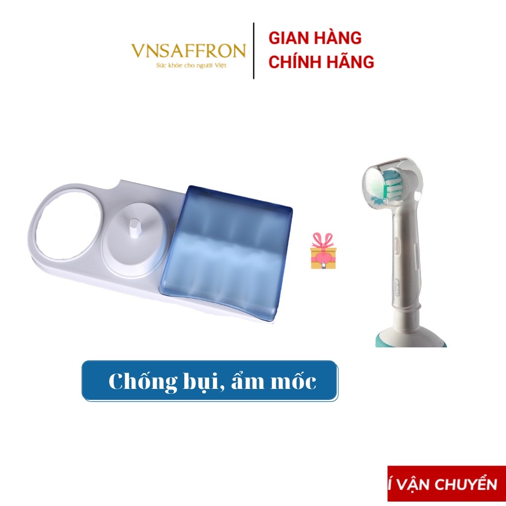 Đế cắm bàn chải và đựng đầu bàn chải Oral B giúp đầu bàn chải lun khô ráo, không ẩm mốc, tránh vi khuẩn