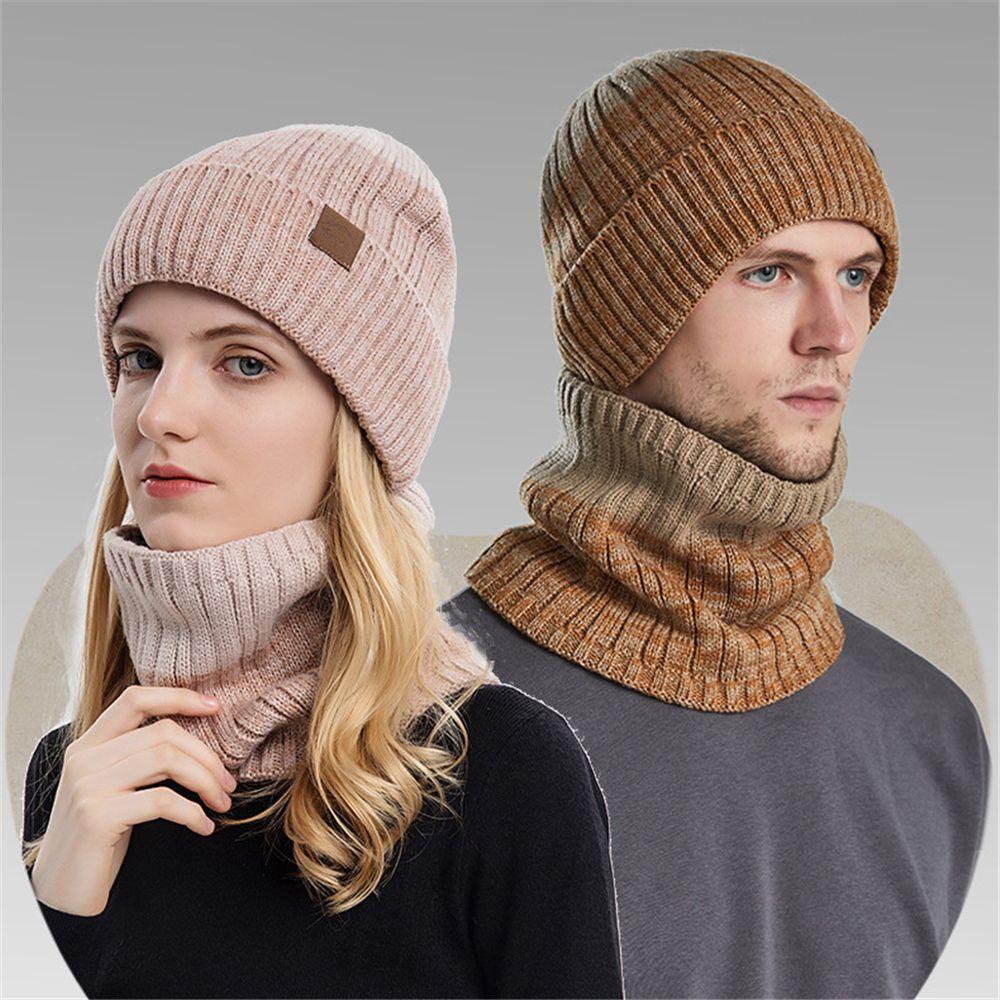 Set Mũ beanie Và Khăn Choàng Cổ Giữ Ấm Cho Nam Và Nữ