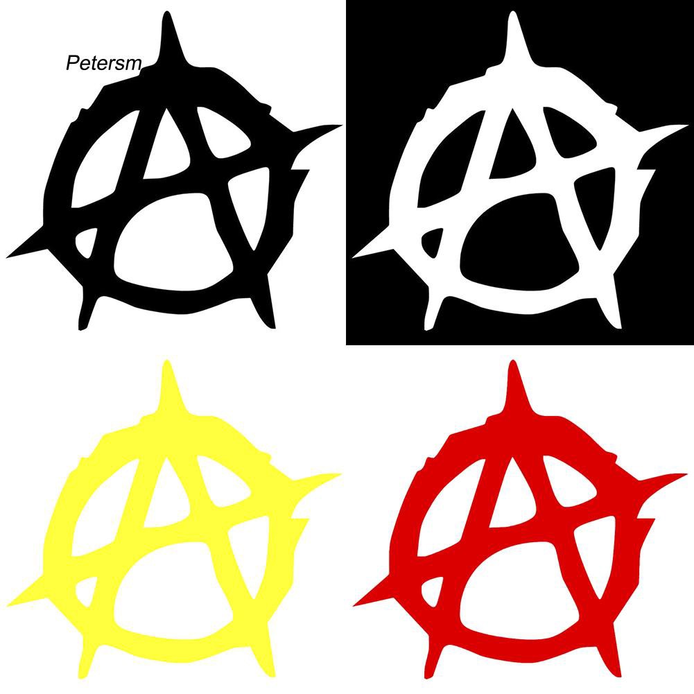 Miếng dán trang trí xe ô tô hình biểu tượng ptsm _ Anarchy