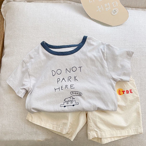 [Babycat] Hàng Có Sẵn Quần Short Cotton Mỏng Màu Trơn In Hình Phong Cách Nhật Hàn Cổ Điển Thời Trang Mùa Hè Cho Bé Trai
