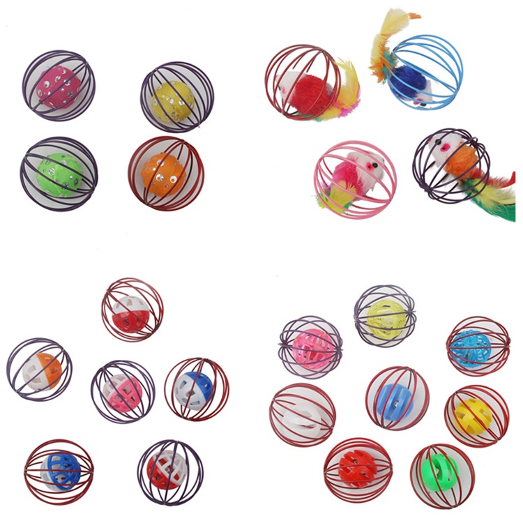 Đồ Chơi Xếp Hình Lồng Tự Động Giảm Căng Thẳng Có Chuông Cho Thú Cưng