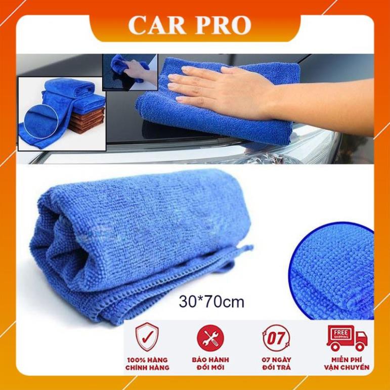 Khăn lau xe chuyên dụng Microfiber siêu thấm mềm mịn -khăn  30-70 - CAR PRO