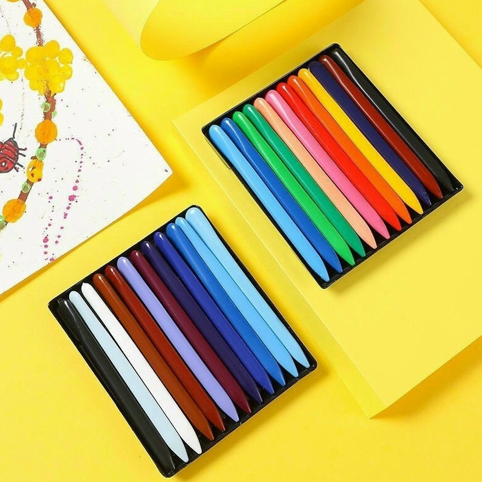 Lon 12-18-24-36 cây Sáp Màu Hữu Cơ tự nhiên an toàn cho bé và không bị lem tay