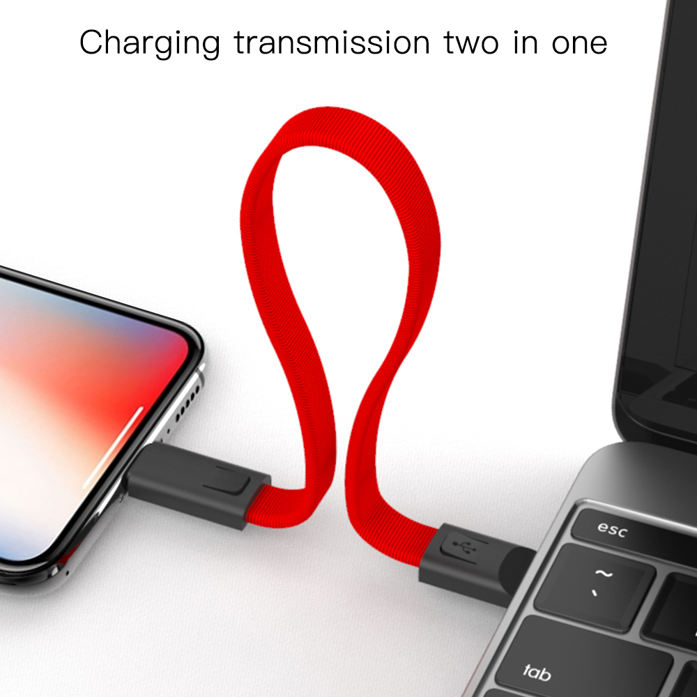 Cáp sạc nhanh đồng bộ hóa dữ liệu Micro USB mini có móc khóa thích hợp cho iPhone Android