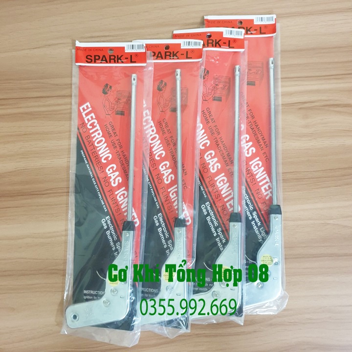 Dụng cụ đánh tia lửa để mồi bếp gas SPARK-L INOX dài 37cm hàng Trung Quốc.