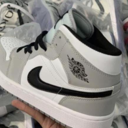 [Siêu Hot ]  Giày sneaker Jordan 1 grey/white đủ size nam nữ. Giày Jd1 xám cao | BigBuy360 - bigbuy360.vn