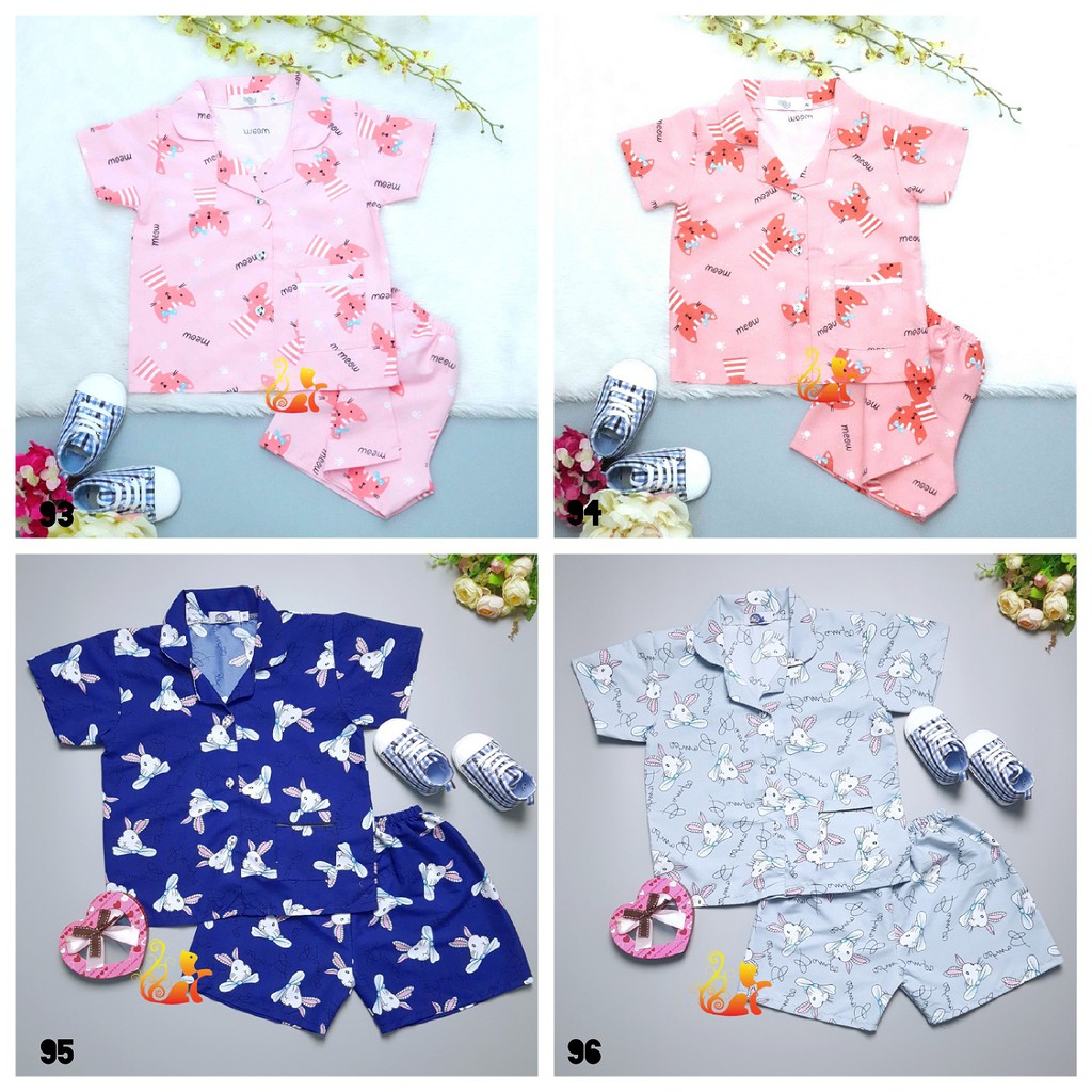 Size số 4 - Bộ Đồ Mặc Nhà "Quần Đùi" Pijama Kate Thái - Cho Bé 13 - 17kg. Từ 2 tuổi - 4 tuổi (Phần 5)