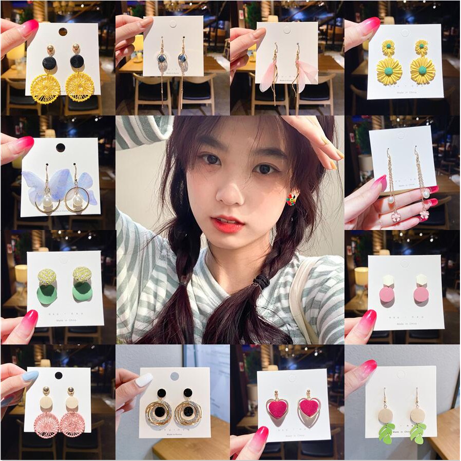 Khuyên tai thiết kế đơn giản phong cách Hàn Quốc thời trang 2020 cho nữ