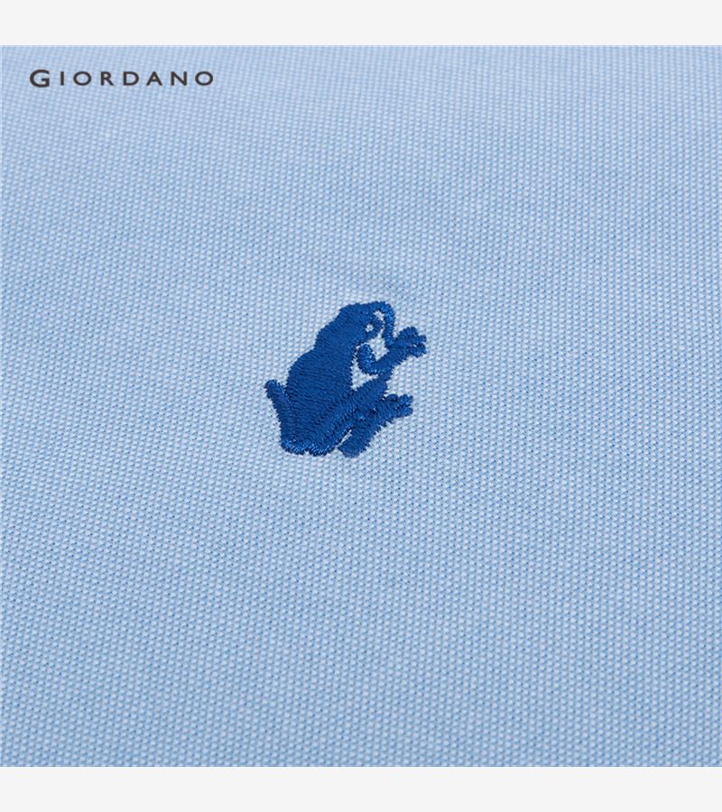 Áo Sơ Mi GIORDANO 01041178 Dáng Ôm Vải Oxford Thêu Hình Ếch | BigBuy360 - bigbuy360.vn