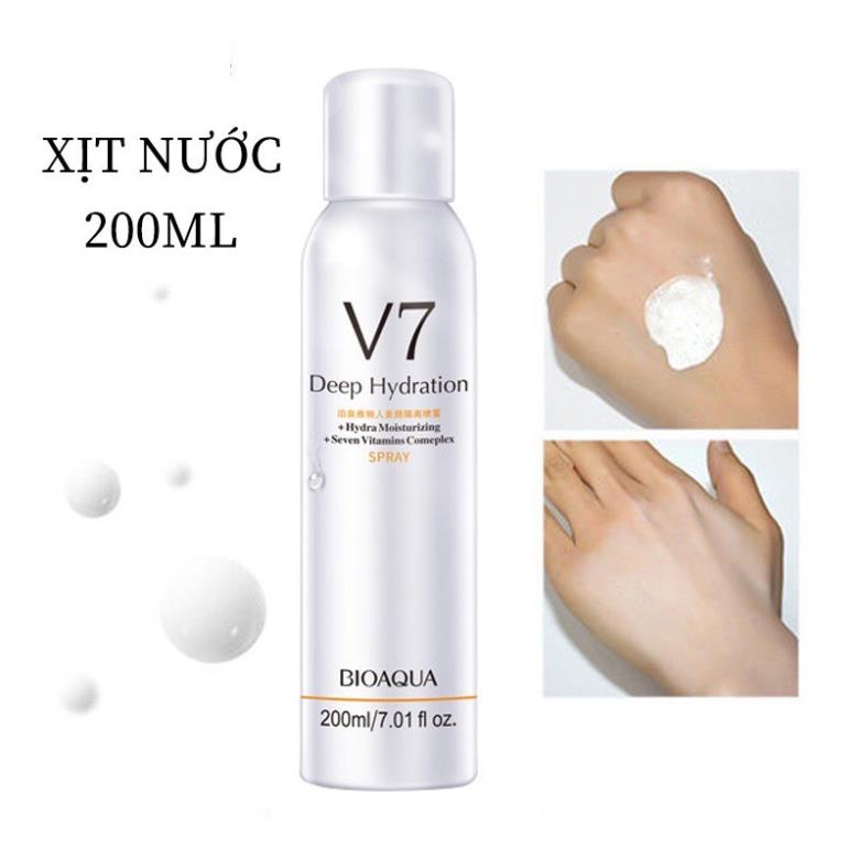 Xịt Khoáng Trang điểm chống nắng kiềm dầu V7 Toning Skin