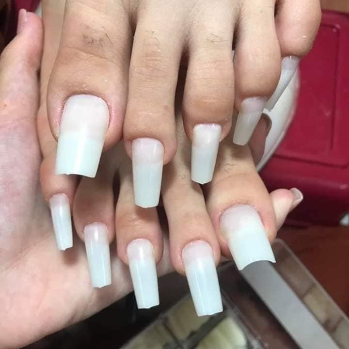 Móng úp chân dài fom chuẩn đủ size,Hộp móng úp chân tay phom đẹp