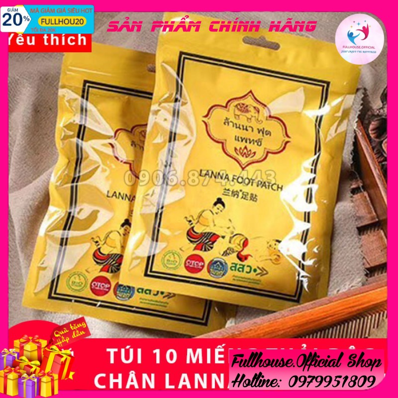 10 Miếng Dán Chân Thải Độc Detox Lanna Foot Patch ( HOT )