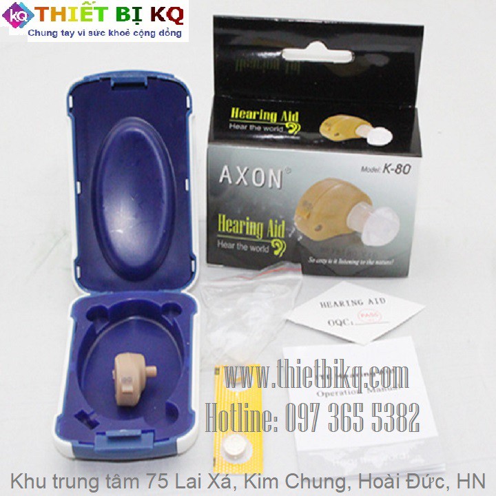 Máy trợ thính nhét tai dắt tai Axon K80