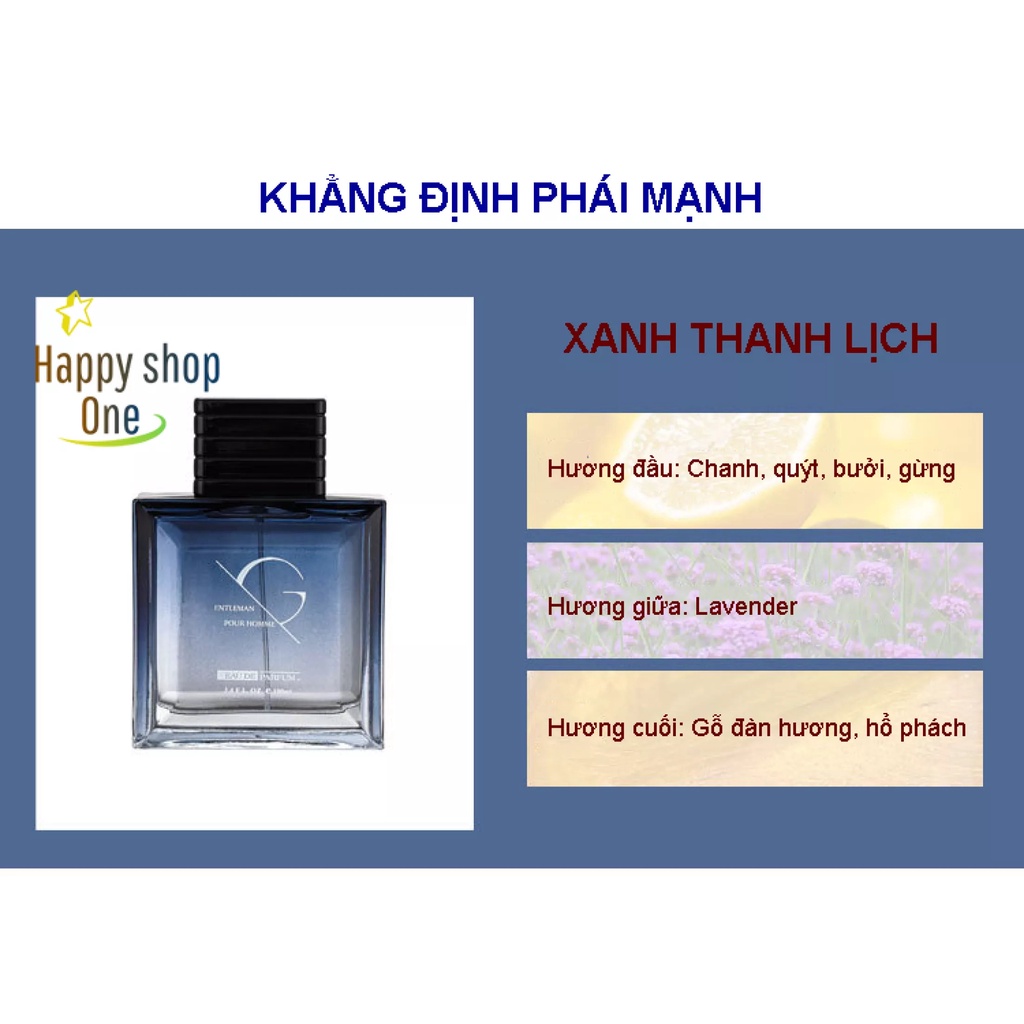 Nước Hoa Nam Mini Cao Cấp Gentleman Hương Thơm Mạnh Mẽ, Nam Tính, Thể Hiện Đẳng Cấp Phái Mạnh, Thể Tích 50ml