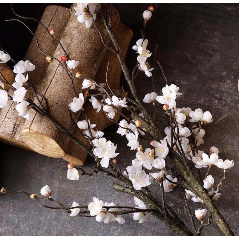 Cành hoàng mai cao cấp 127cm trang trí thiết kế không gian sang trọng bán cổ điển