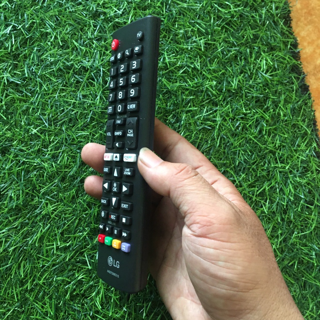 Điều khiển Tivi LG AKB75095315 loại tốt và ngắn có nút Netflix và amazon zin, Remote dùng choTivi LG AKB75095315