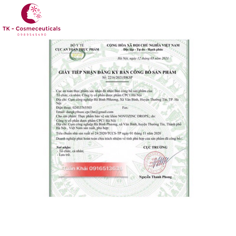 NovoZinC Drops Kẽm Hữu Cơ Nhỏ Giọt Giúp Ăn Ngon, Tiêu Hoá Tốt Và Tăng Sức Đề Kháng - 15ml
