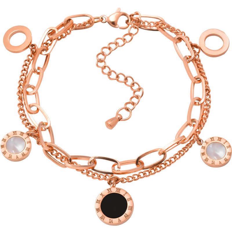 Vòng Tay Thép Titan Mặt Hình Vỏ Sò Khắc Số La Mã Phong Cách Âu Mỹ Thời Trang Cho Nữ | BigBuy360 - bigbuy360.vn