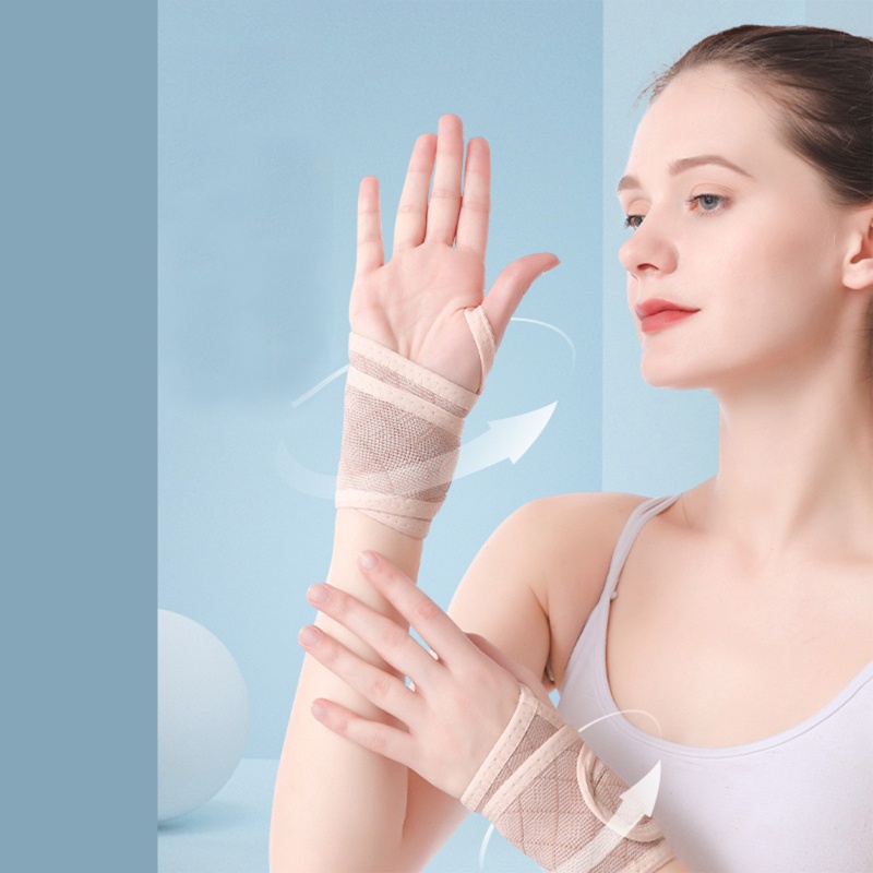 Găng Tay Co Giãn Thoáng Khí Bảo Vệ Cổ Tay Chống Đau Khớp Cho Nam Nữ
