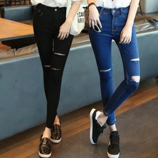quần jean nữ rách gối