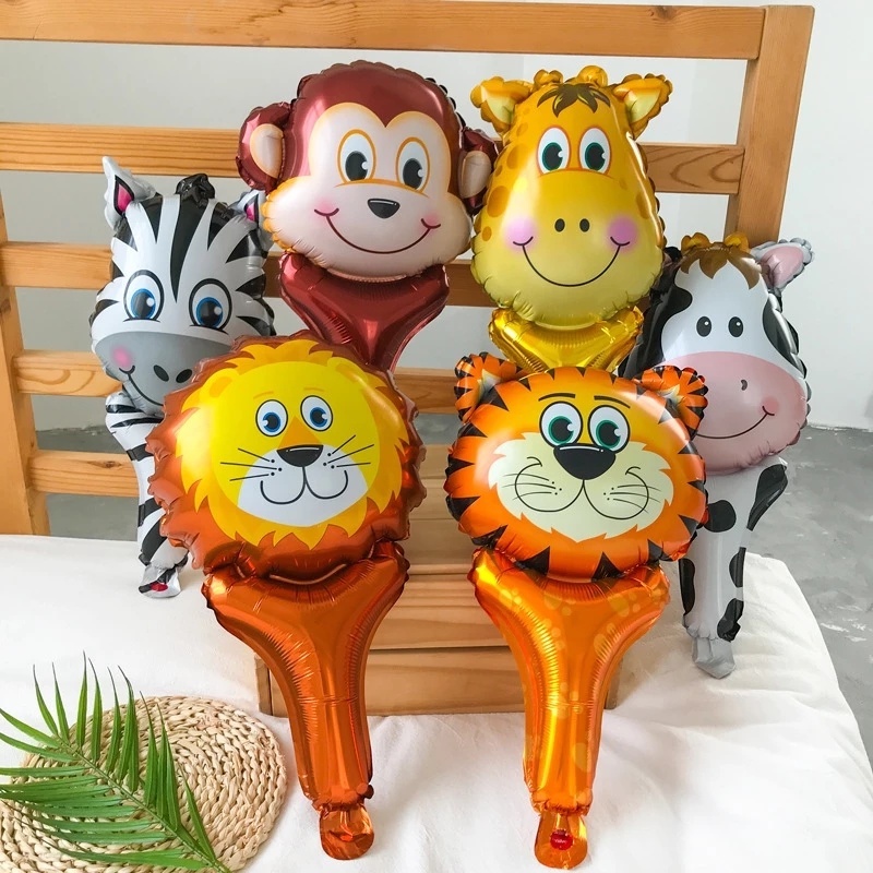 Bong Bóng Lá Nhôm Hình Đầu Hổ / Sư Tử Trang Trí Tiệc Sinh Nhật Cho Bé
