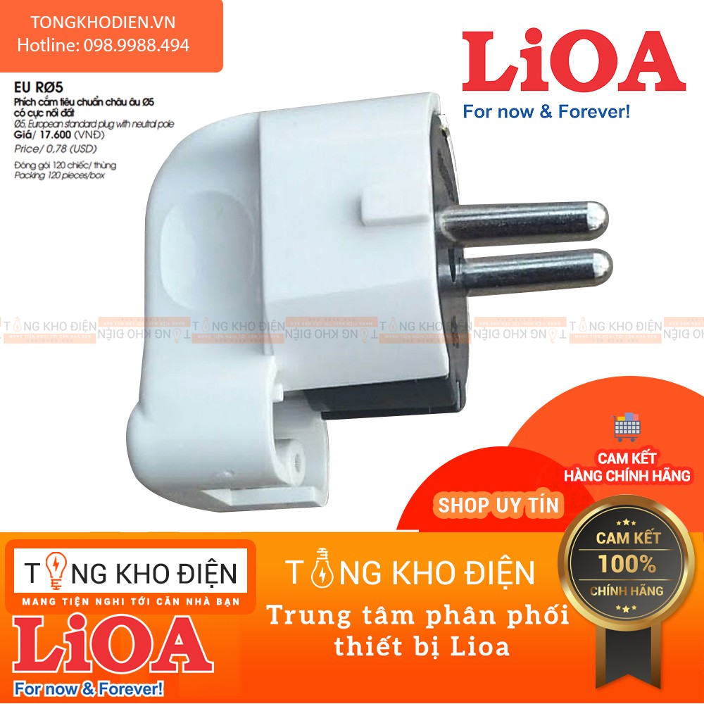 Phích cắm tiêu chuẩn châu Âu LIOA EURF5