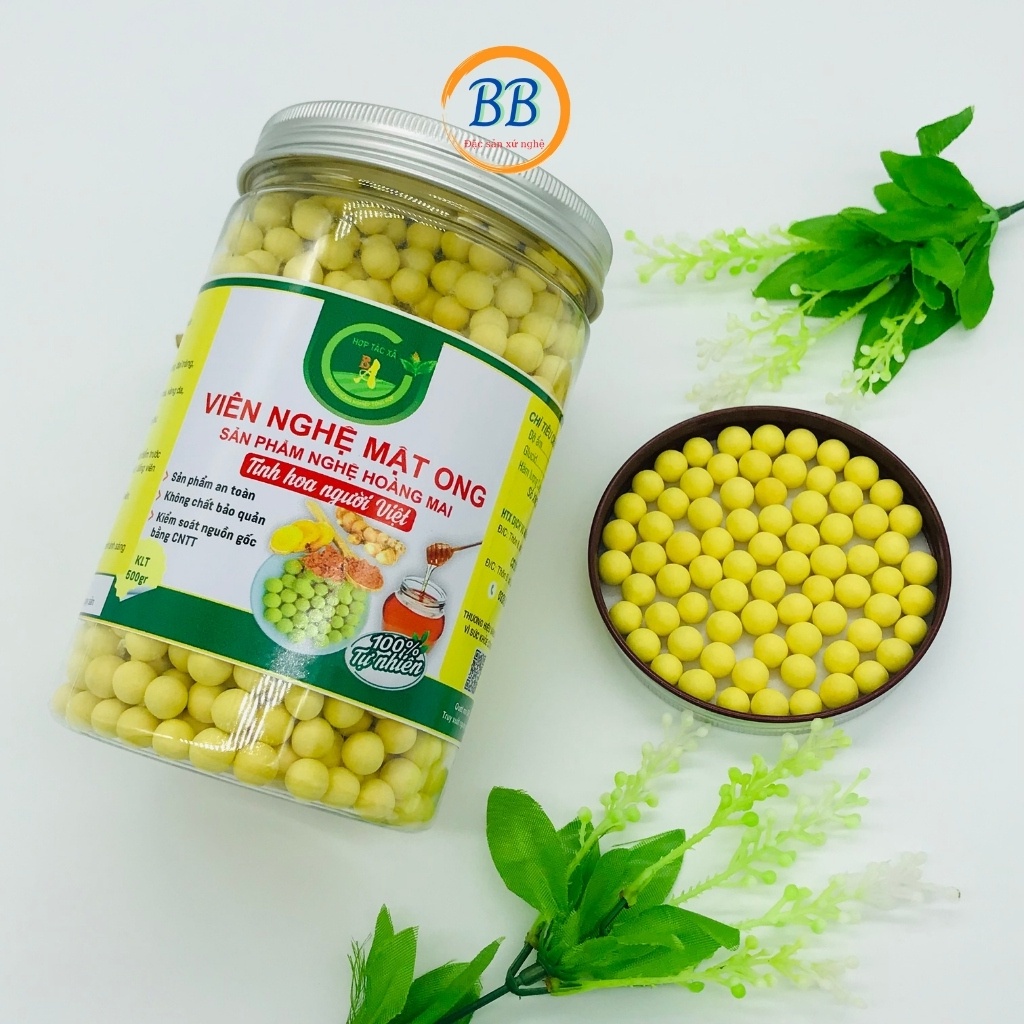 Nghệ Viên Mật Ong Rừng Cao Cấp 500gr, Viên Nghệ Mật Ong, Tinh Bột Nghệ, Hà Thủ Ô Đặc Sản Xứ Nghệ