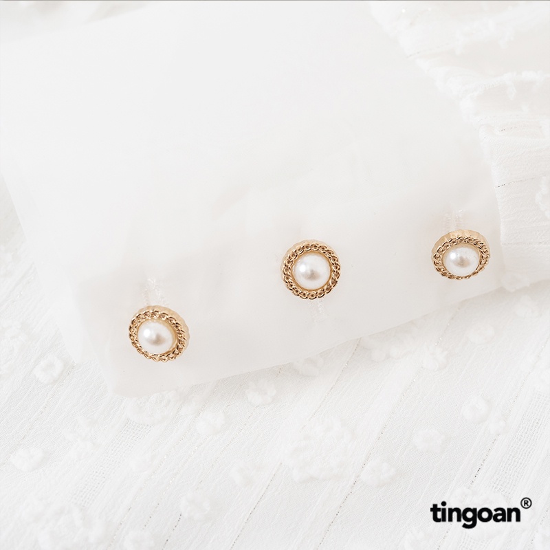 Áo somi xuyên thấu cổ đứng kèm dây phối bóng kính trắng tingoan GLOSSIE BLOUSE/WH