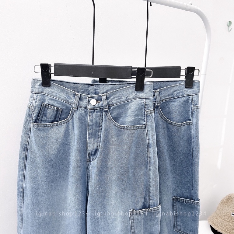 Quần Ống Suông Jean Nữ Cạp Cao Mã 5169 (ẢNH THẬT KÈM VIDEO) - Nabishop1234