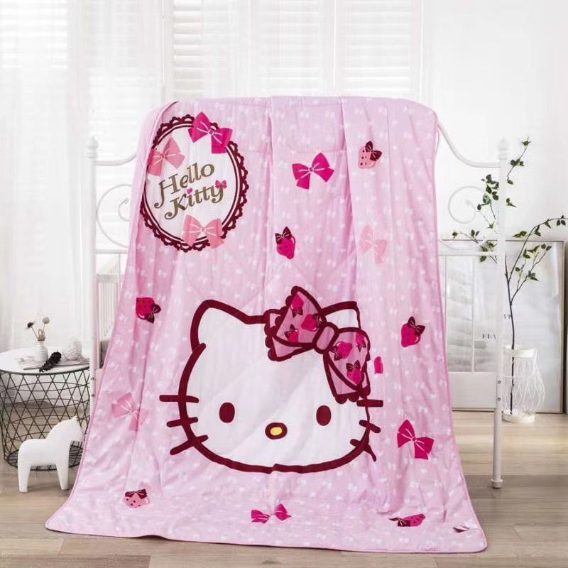 mẫu mới năm 2021┇✕HelloKitty cotton chính hãng chăn bông mát mùa hè kt cho mèo điều hòa nhiệt độ trẻ em ngủ trư