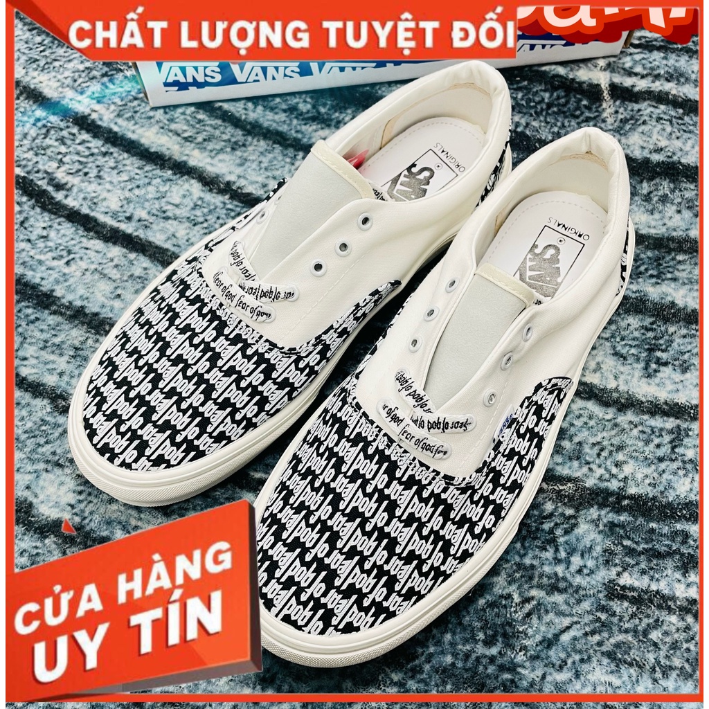 GIÀY 𝐕𝐀𝐍𝐒 FOG FEAR OF GOD LÓT GÓT DA - GIÀY 𝐕𝐀𝐍𝐒 DÂY CHỮ
