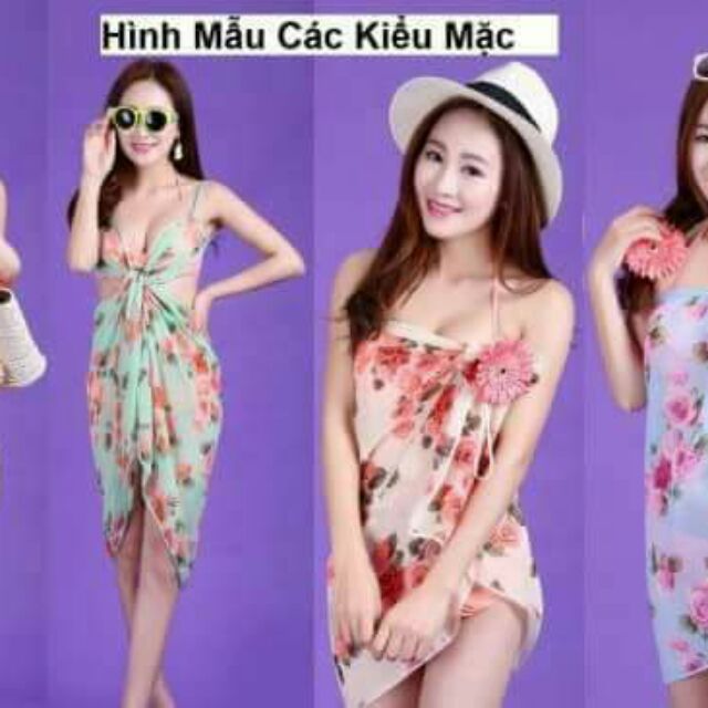 Khăn Sarong đi biển .