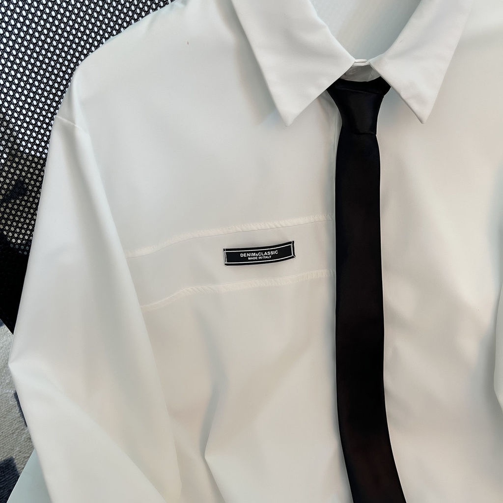 Áo Sơ Mi Trắng Dáng Rộng Phong Cách Cổ Điển Thời Trang Mùa Thu Mới Cho Nữ