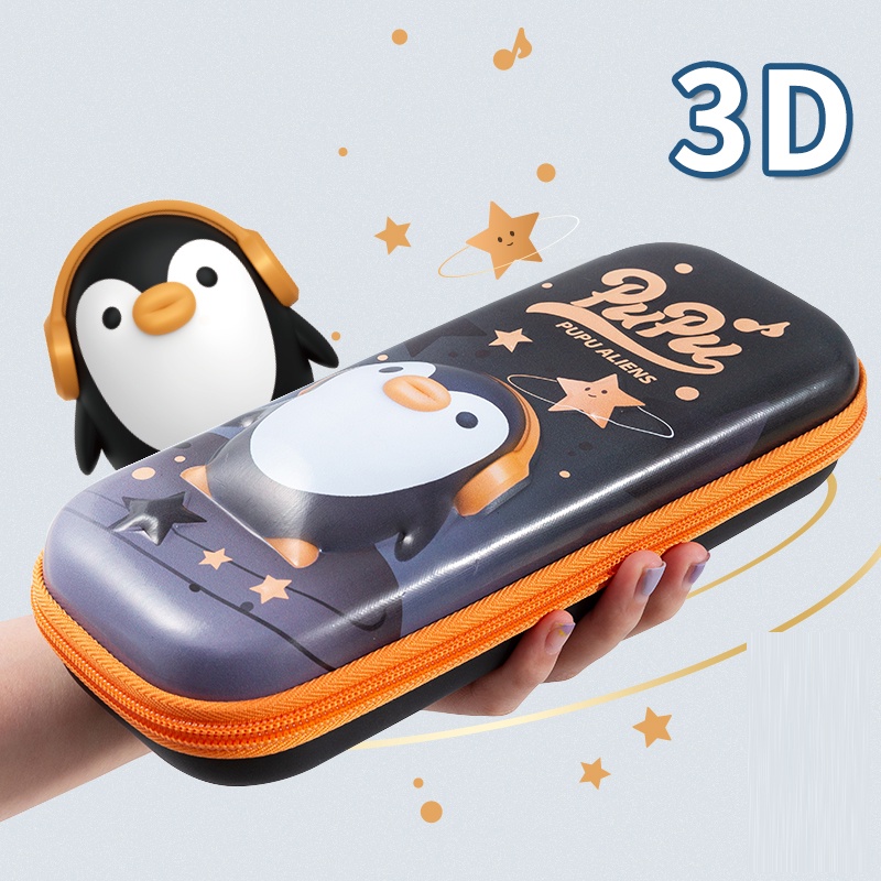 Hộp đựng bút học sinh hộp bút chì nhiều ngăn in nổi 3D PUPU VAFOFA - PB306