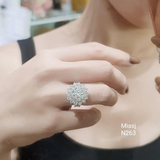 Nhẫn bạc Ý S925 MiASJ N263 nữ nạm đá cao cấp, sang trọng