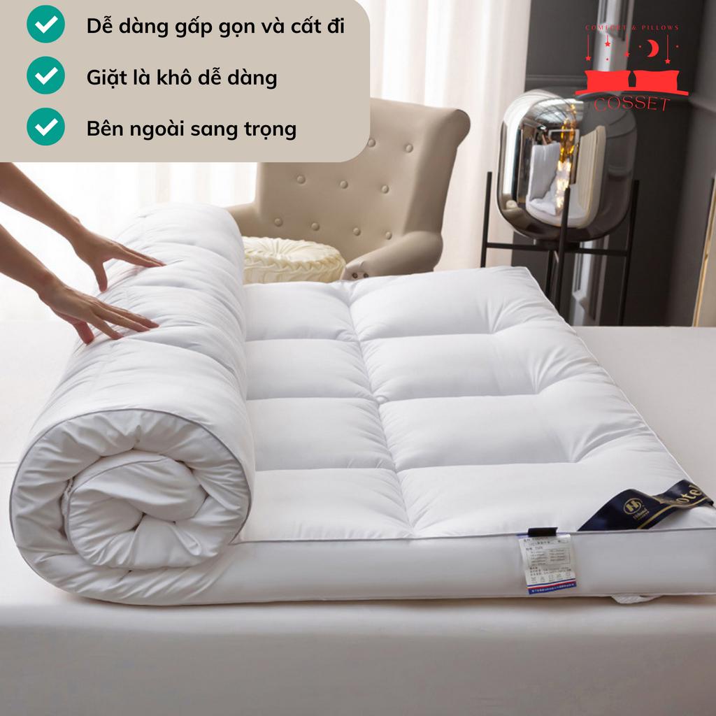 Topper nệm dày 10cm Cosset bồng bềnh êm ái trang bị cho gia đình và khách sạn 4-5 sao đủ mọi kích thước