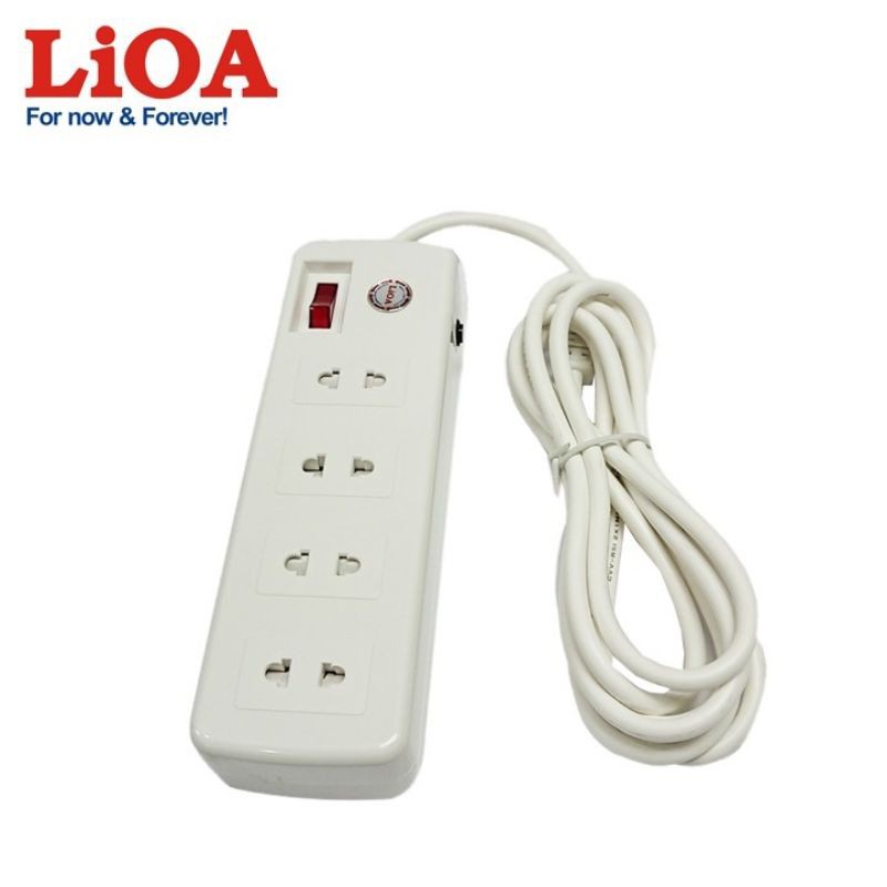 [HOT] Ổ cắm kéo dài đa năng LiOA 4 ổ cắm Công suất lớn 3300W Dây 2.5m, 2 lõi 4SS2.5-2 Chính hãng Lioa