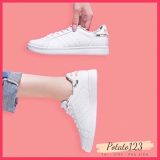 361 - [Có sẵn] Giầy sneakers 361 trắng gót hoa