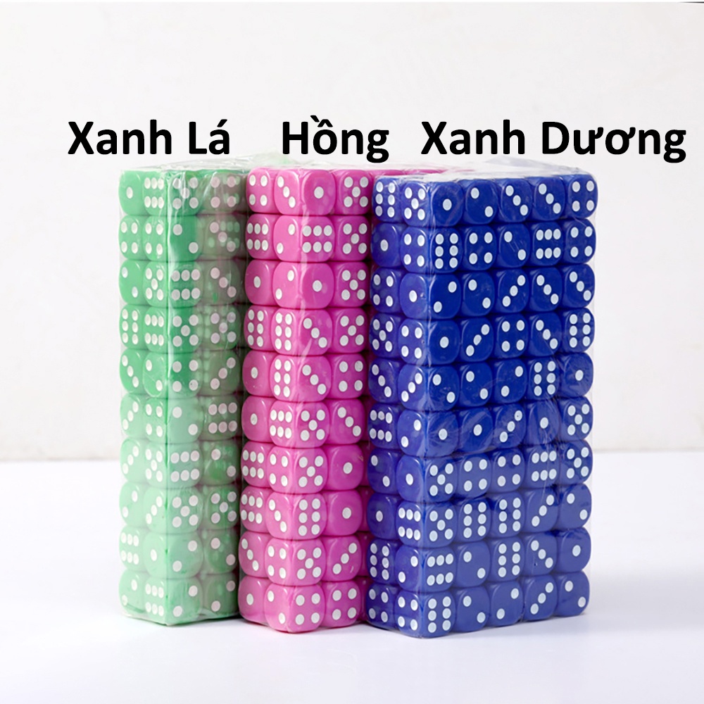 Xúc Xắc Xí Ngầu Giá Rẻ Size 16 Mm Nhiều Màu Sắc SXD16