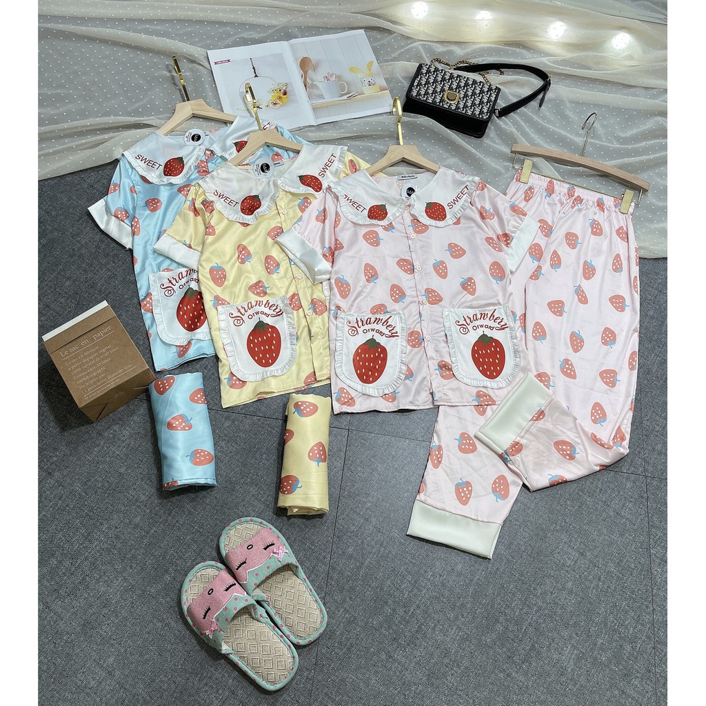 Bộ Ngủ Bèo Dâu Tây Cực Cute | BigBuy360 - bigbuy360.vn