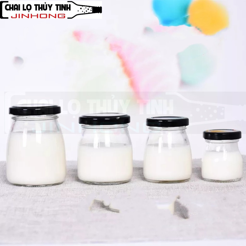 FREESHIP 99K TOÀN QUỐC_Bộ 12 Hũ Yaourt Đa Năng 100ml Nắp VẶN Kim Loại